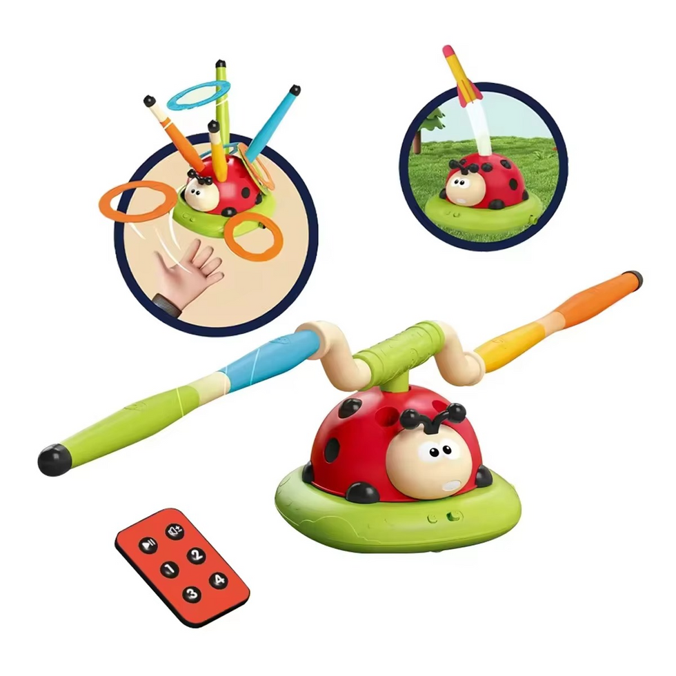 3-in-1 Activity Toy Set Ladybug RC Sports with Rocket Launcher