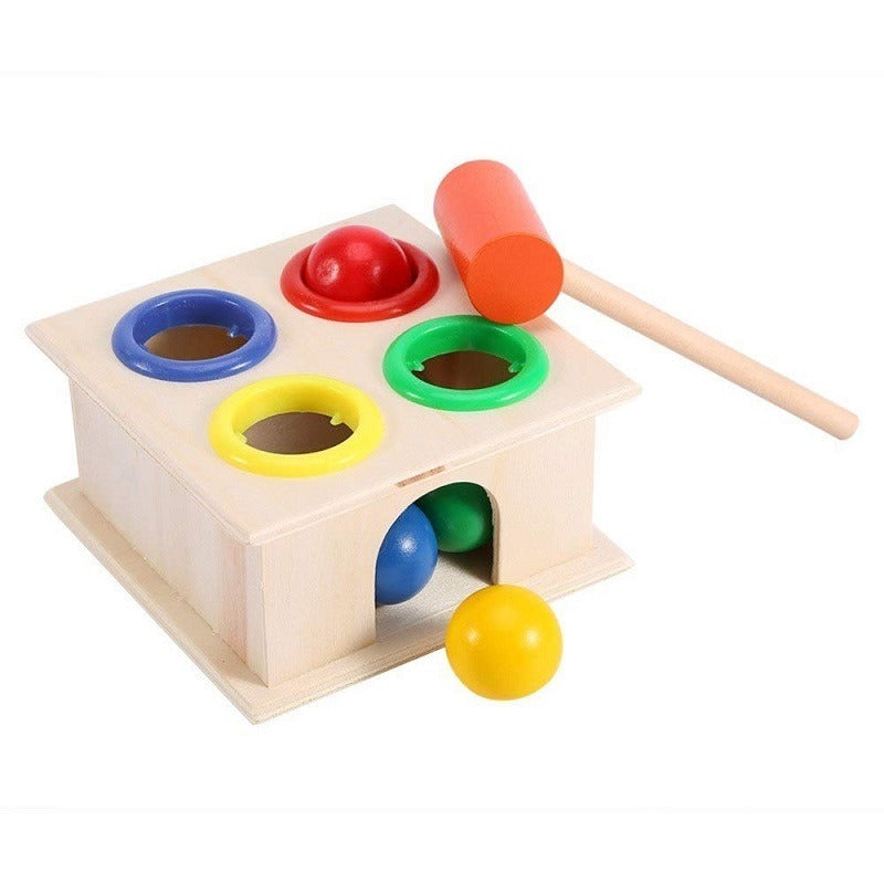 Wooden Hammer & Ball Drop Box – Montessori Sensory & Motor Skills