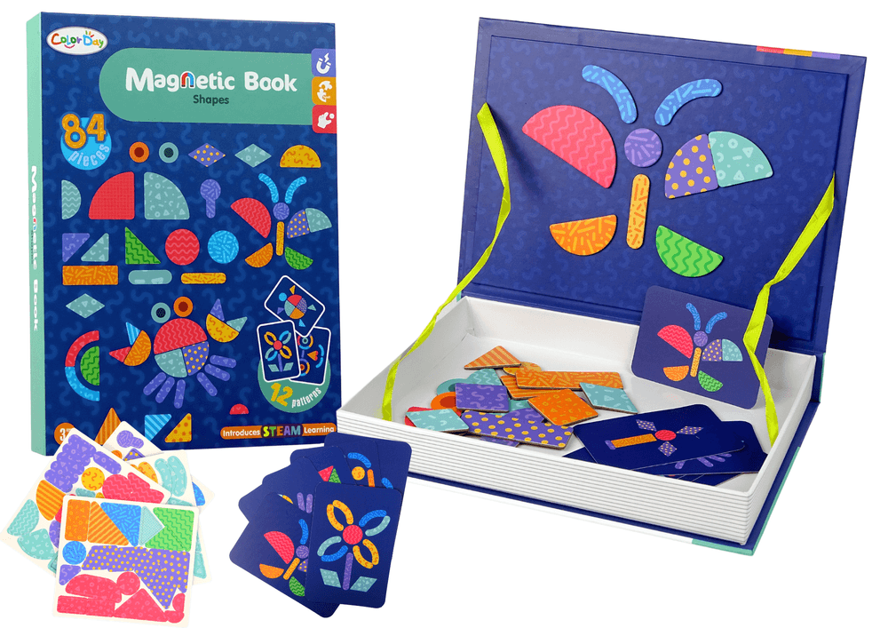 Magnetic geometric shapes puzzle activity