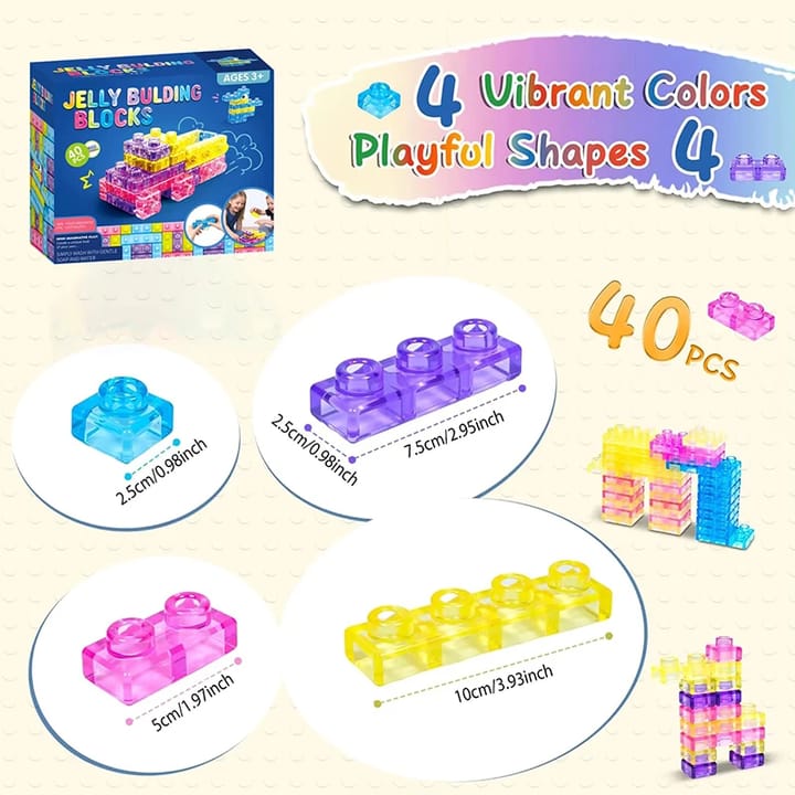 Sensory Jelly Blocks (40 Pcs)