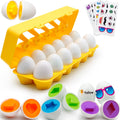 12-Piece Color & Shape Matching Eggs Set