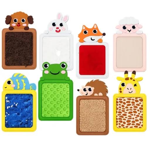 Animal Sensory Touch Mats 8-Piece Multi-Texture Tactile Set