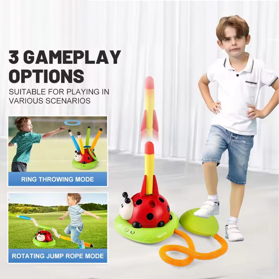 3-in-1 Activity Toy Set Ladybug RC Sports with Rocket Launcher