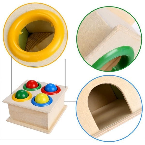 Wooden Hammer & Ball Drop Box – Montessori Sensory & Motor Skills