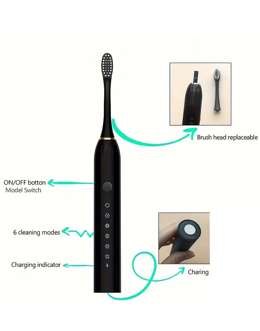 Sonic Rechargeable Electric Toothbrush Set