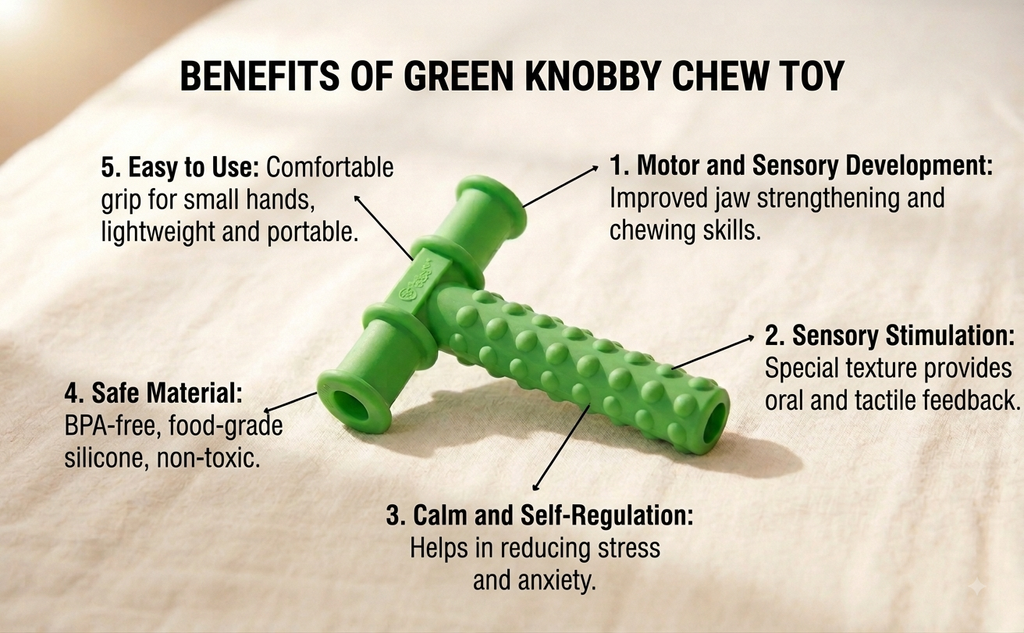 Green knobby chewytube