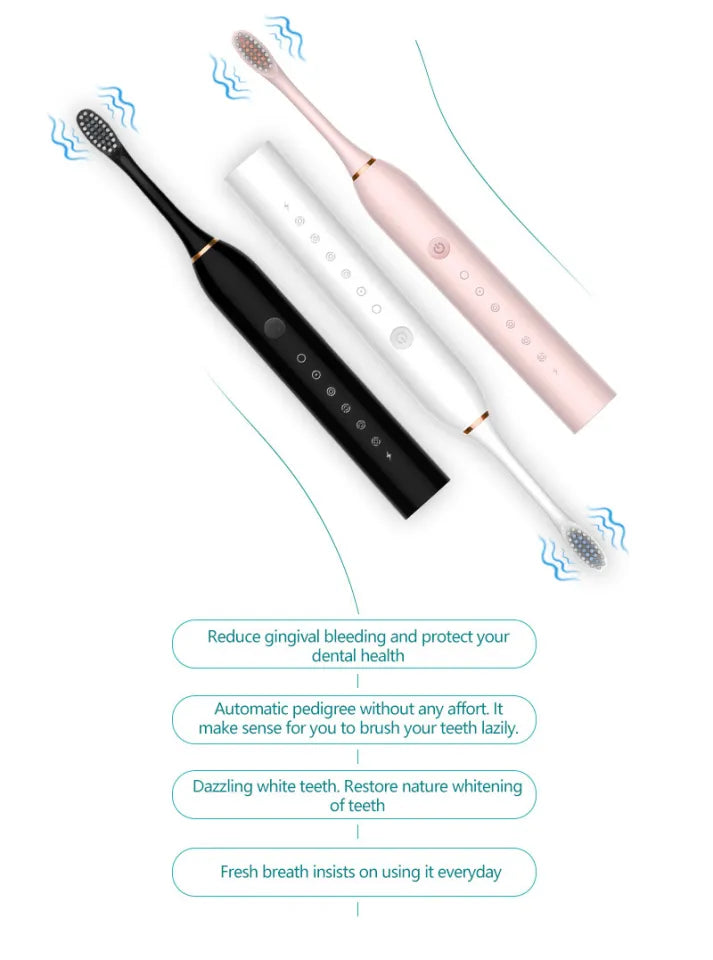 Sonic Rechargeable Electric Toothbrush Set
