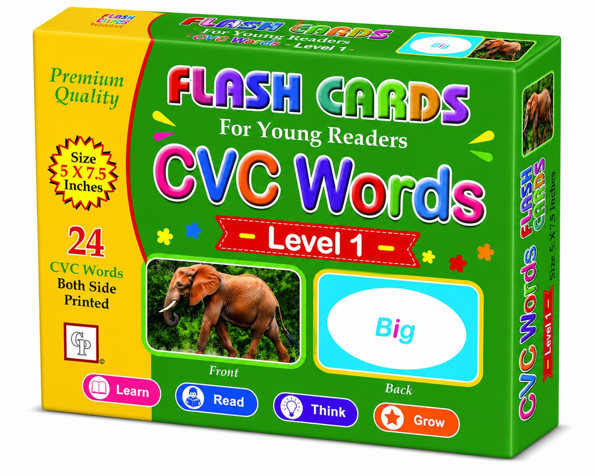 CVC Words Flash Cards – Level 1 (For Young Readers)