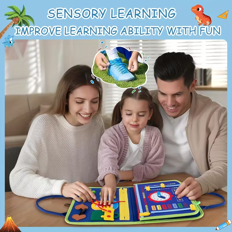Kids Educational Busy Book (3 pages)