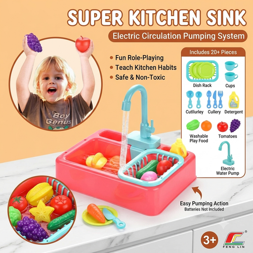 Automatic kitchen sink