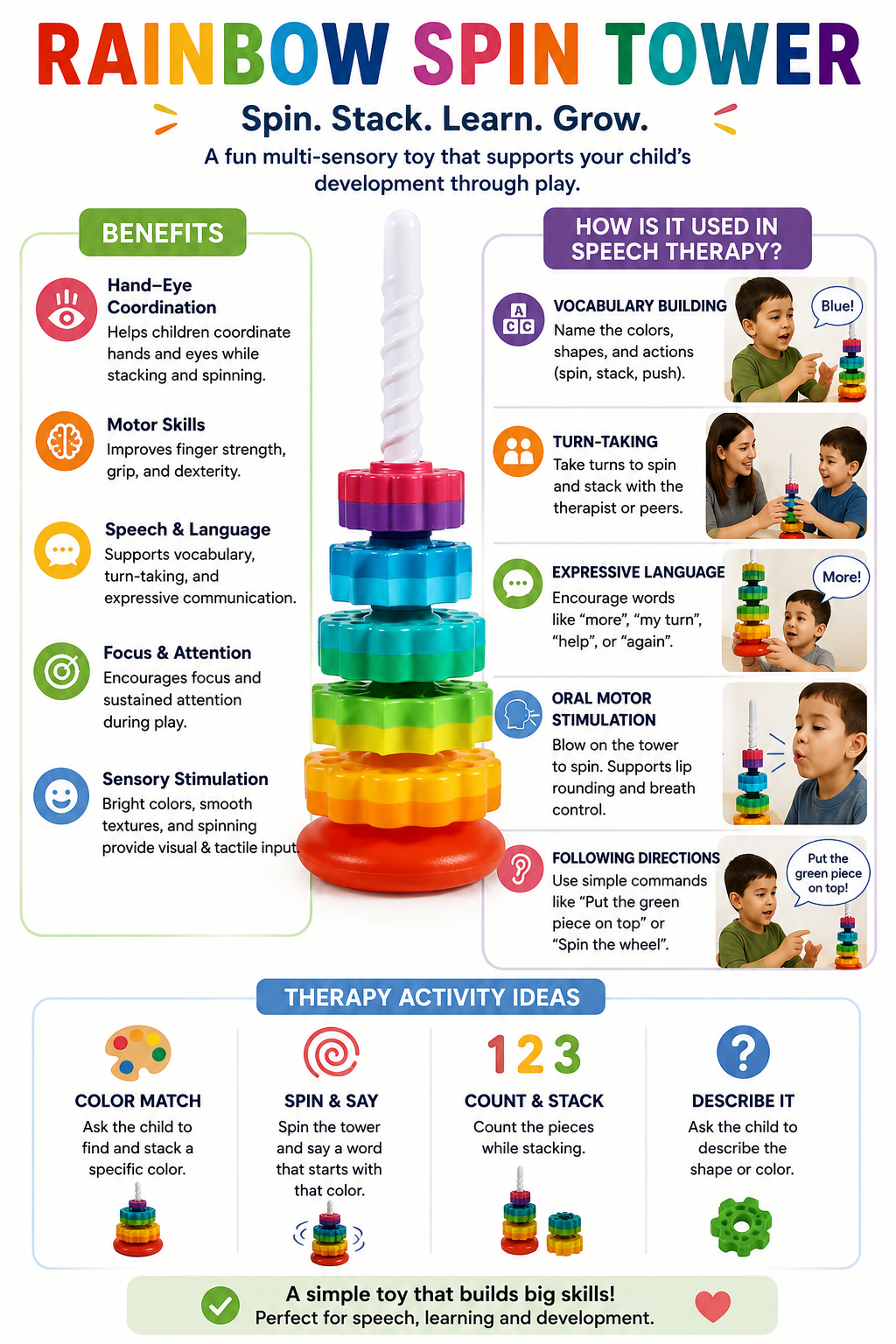 Rainbow spin tower