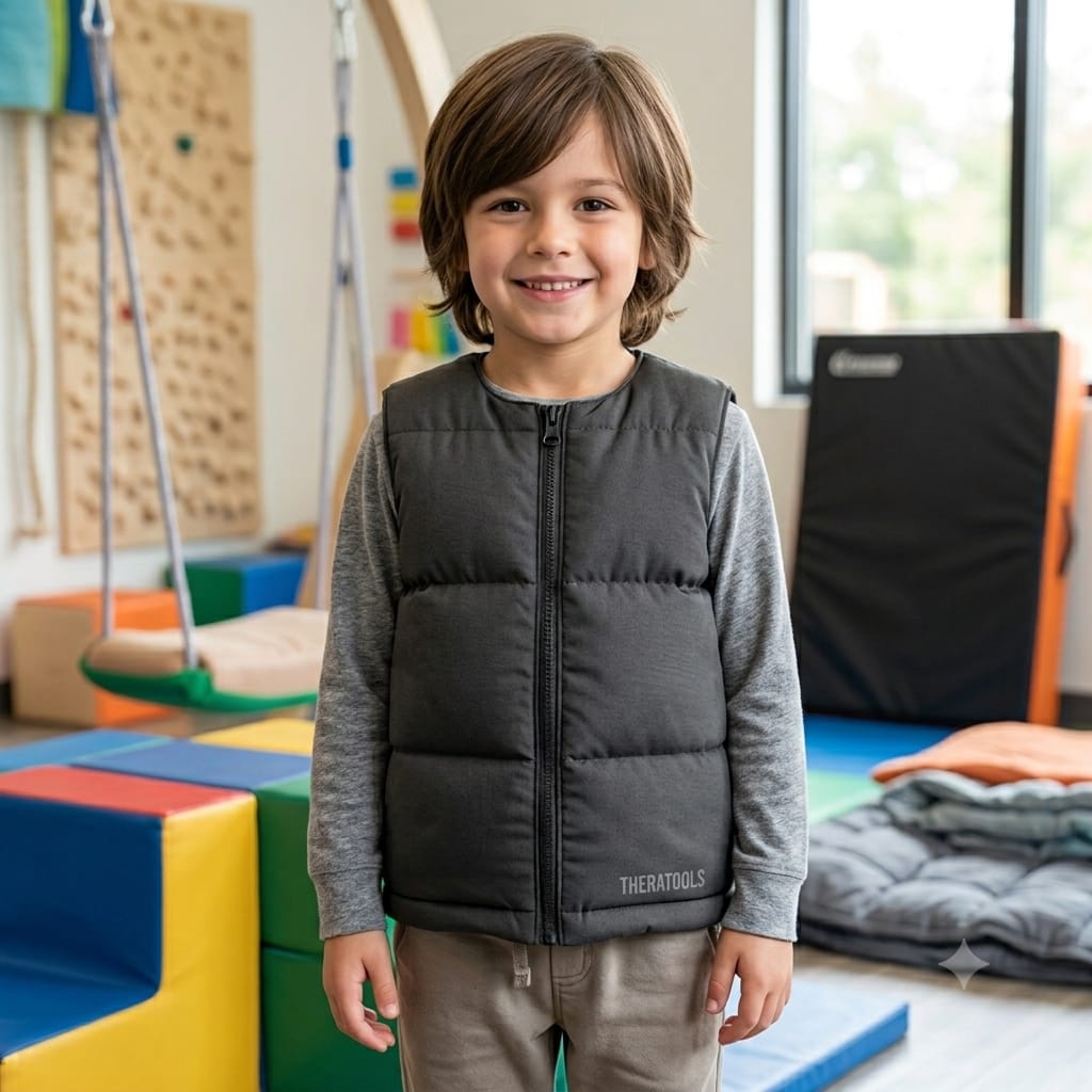 Sensory weighted vest/jacket for hyperactive sensory seekers