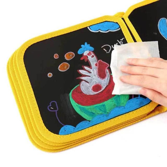 Erasable waterproof doodle activity with 3 markers