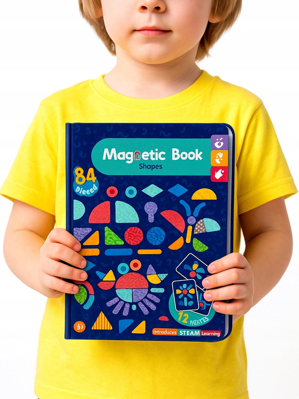 Magnetic geometric shapes puzzle activity