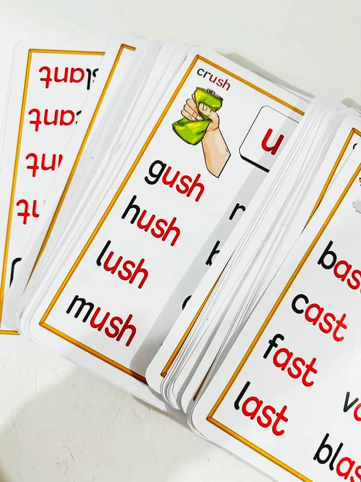 1000 Phonics Flash Cards for Beginners (64 Double-Sided Jumbo Cards)