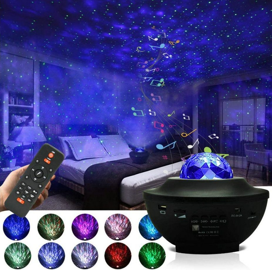 Galaxy Star Projector & Ocean Wave Night